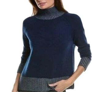 NWT Cashmere Cashmere Women's Cashmere Mock Turtleneck Cropped Sweater Luxurious